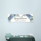 -忘れMe-Not Flowers水色エレガント 横断幕 (トレードショー)