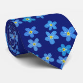 忘れMe-not Flowers Tie ネクタイ (ロール)