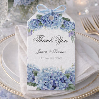 -忘れme-Not Flowers Water colorエレガントな結婚式 ギフトタグ