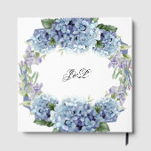 -忘れme-Not Flowers Water colorエレガントな結婚式 ゲストブック (裏面)