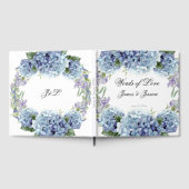 -忘れme-Not Flowers Water colorエレガントな結婚式 ゲストブック (全面)