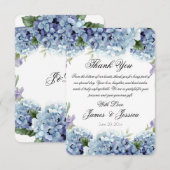 -忘れme-Not Flowers Water colorエレガントな結婚式 サンキューカード (正面/裏面)