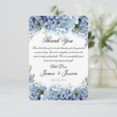 -忘れme-Not Flowers Water colorエレガントな結婚式 サンキューカード (スタンド正面)