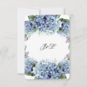 -忘れme-Not Flowers Water colorエレガントな結婚式 サンキューカード (裏面)