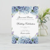 -忘れme-Not Flowers Water colorエレガントな結婚式 招待状 (スタンド正面)