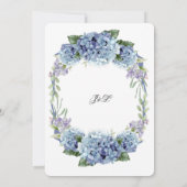 -忘れme-Not Flowers Water colorエレガントな結婚式 招待状 (裏面)