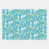 忘れMe-Not Hand-Blue図解入りの、写真付きのフローラ ラッピングペーパーシート (正面2)