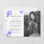 -忘れMe-Not Photoお祝いのライフカード 招待状 (正面)