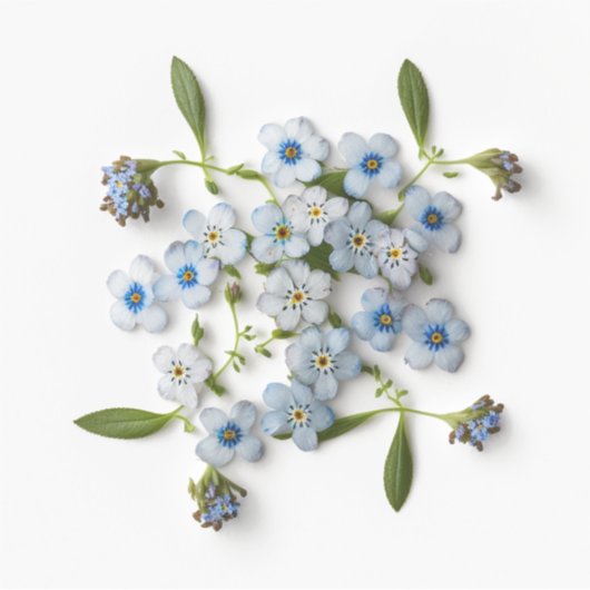 忘れMe-Not Pressed花 シール (正面)