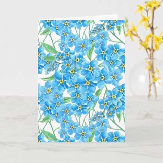 忘れME NOT SEAMLESSパターン カード (黄色い花)