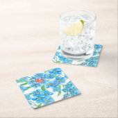 忘れME NOT SEAMLESSパターン スクエアペーパーコースター (インサイチュ)