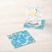 忘れME NOT SEAMLESSパターン スクエアペーパーコースター (インサイチュ)