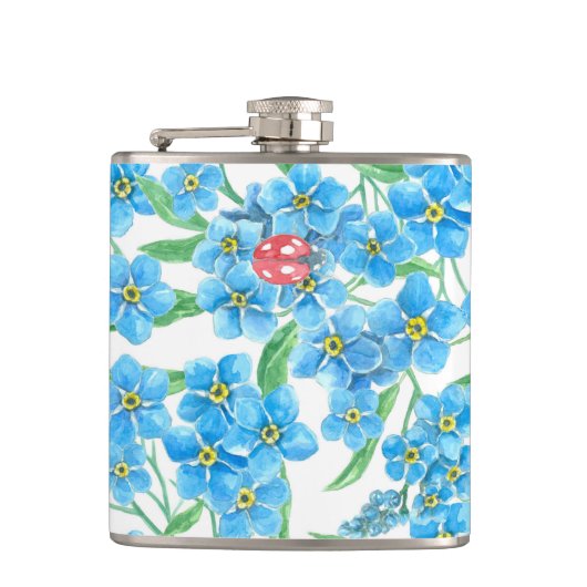 忘れME NOT SEAMLESSパターン フラスク (正面)