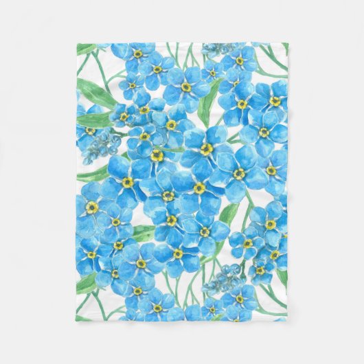 忘れME NOT SEAMLESSパターン フリースブランケット (正面)