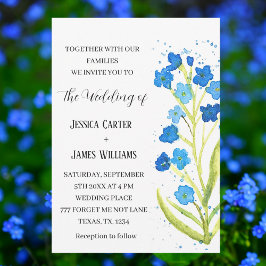 忘れMe Not Waterカラーフローラ結婚 招待状