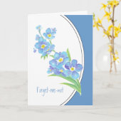 忘れMe-not Water Color Flower 絵画's カード (黄色い花)