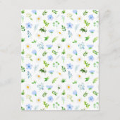 忘れMe-Notsとデイジーのフローラ結婚の詳細 エンクロージャーカード (裏面)