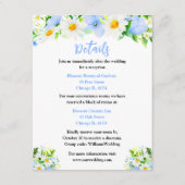 忘れMe-Notsとデイジーのフローラ結婚の詳細 エンクロージャーカード (正面)