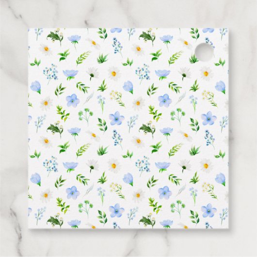 忘れMe-Notsデイジーのフローラ結婚に感謝 フェイバータグ (裏面)