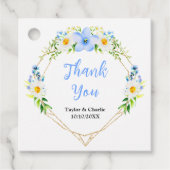 忘れMe-Notsデイジーのフローラ結婚に感謝 フェイバータグ (正面)