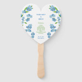 忘れMe-Notsブルーワイルドフラワー結婚式 プログラム ハンドファン (正面)