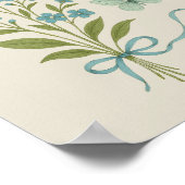 -忘れMe-Nots and Blue Chairs - Botanical ポスター (角)