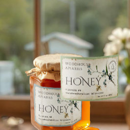 忘れmme-not parchment bee honey postmark 3x2" for フードラベル