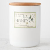 忘れmme-not parchment bee honey postmark 3x2" for フードラベル (正面)