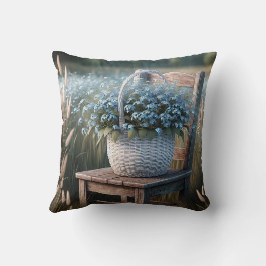 忘れNot Flower Basket クッション (裏面)