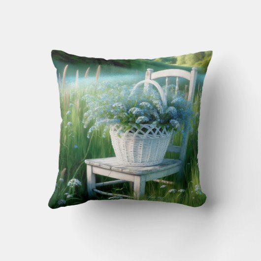 忘れNot Flower Basket クッション (裏面)