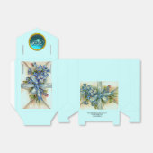 忘れNOTSのティール（緑がかった色）結婚ブルージェムモノグラム フェイバーボックス (折り畳みなし)