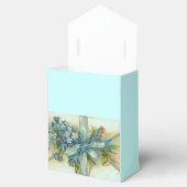 忘れNOTSのティール（緑がかった色）結婚ブルージェムモノグラム フェイバーボックス (オープン)