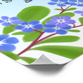 忘れNots Psalm 23バイブル聖句プリント ポスター (角)