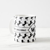 忘れUNICORNS JESUSはクリスチャン実在モノグラム コーヒーマグカップ (正面左)