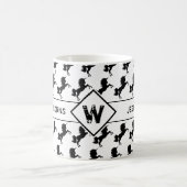 忘れUNICORNS JESUSはクリスチャン実在モノグラム コーヒーマグカップ (中央)