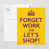 忘れWork and Lets Shop ポストカード (正面/裏面)