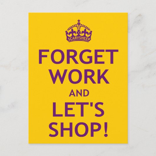 忘れWork and Lets Shop ポストカード (正面)