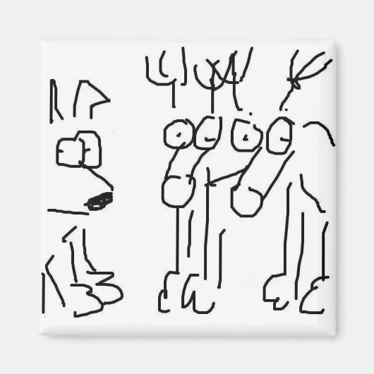 忙しいさま マグネット (正面)