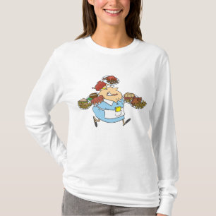 忙しいウエイトレスのおもしろデザイン Tシャツ