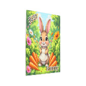 忙しいウサギ | かわいいアニメの子供部屋アート メタルプリント (3/4)