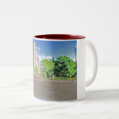 忙しいシカゴの午後 ツートーンマグカップ (正面右)