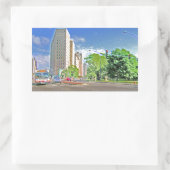 忙しいシカゴの午後 長方形シール (バッグ)