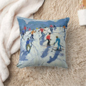 忙しいスキー斜面Lofer 2004年 クッション (ブランケット)