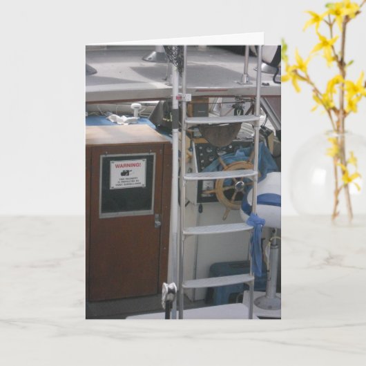 「忙しいダルースの釣り船」回復祈念カード カード (黄色い花)