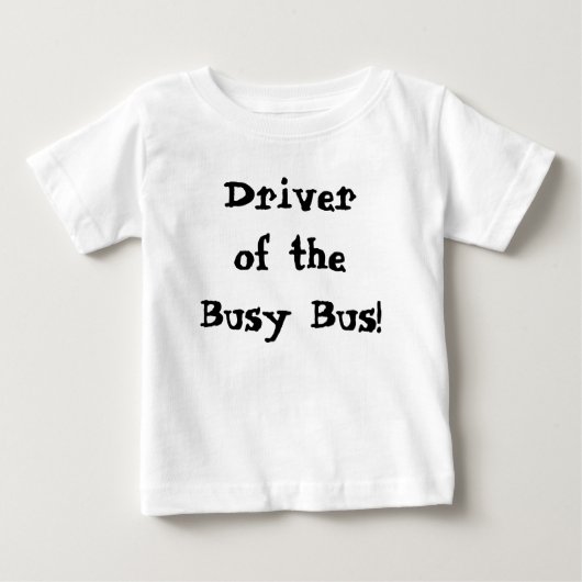 忙しいバスの運転手さん ベビーTシャツ (正面)