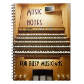 忙しいミュージシャンのための音楽ノート ノートブック (正面)