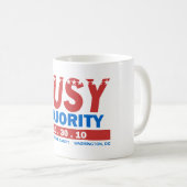 忙しい大半のマグ コーヒーマグカップ (正面右)