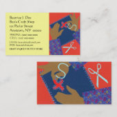 忙しい手STITCHINのCRAFTERの名刺をキルトにします 名刺 (正面/裏面)