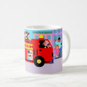 忙しい普通消防車 コーヒーマグカップ (正面右)