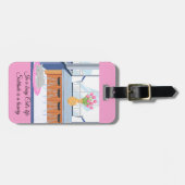 忙しい猫 - 孤独は贅沢 ラゲッジタグ (正面横)